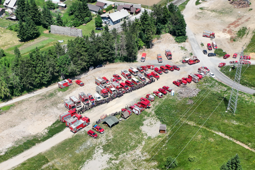 Vježba Požar otvorenog prostora – Fužine 2025.